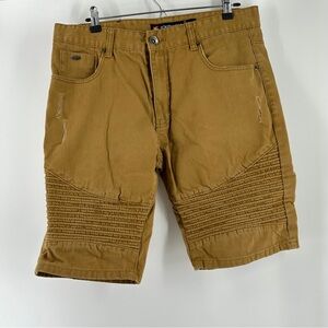 South Pole Men's Brown Jean Shorts Y2K